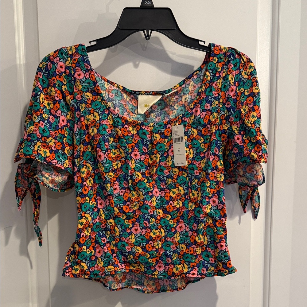 Maeve Colorful Floral Blouse